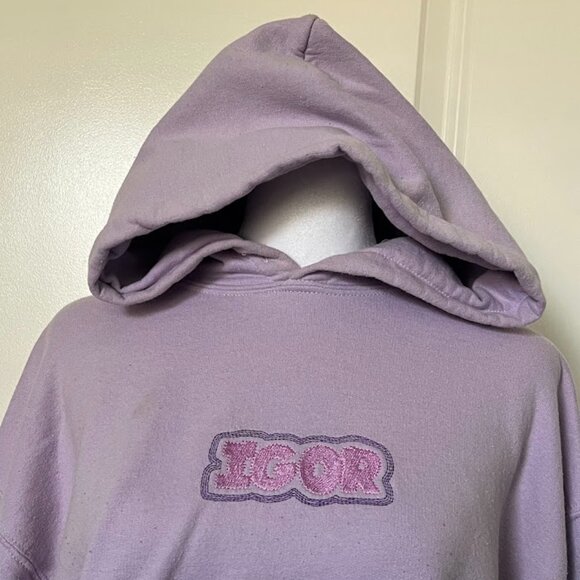 Tyler the Creator Purple Igor Purple Long Sleeve Hoodie Hooded Sweatshirt Medium - Picture 3 of 16